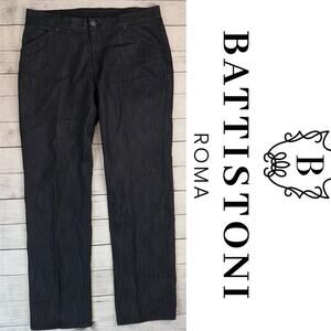 Battistoni Italy Men's Dark Gray Dress Jeans with Sheen Size 36 x 33.5